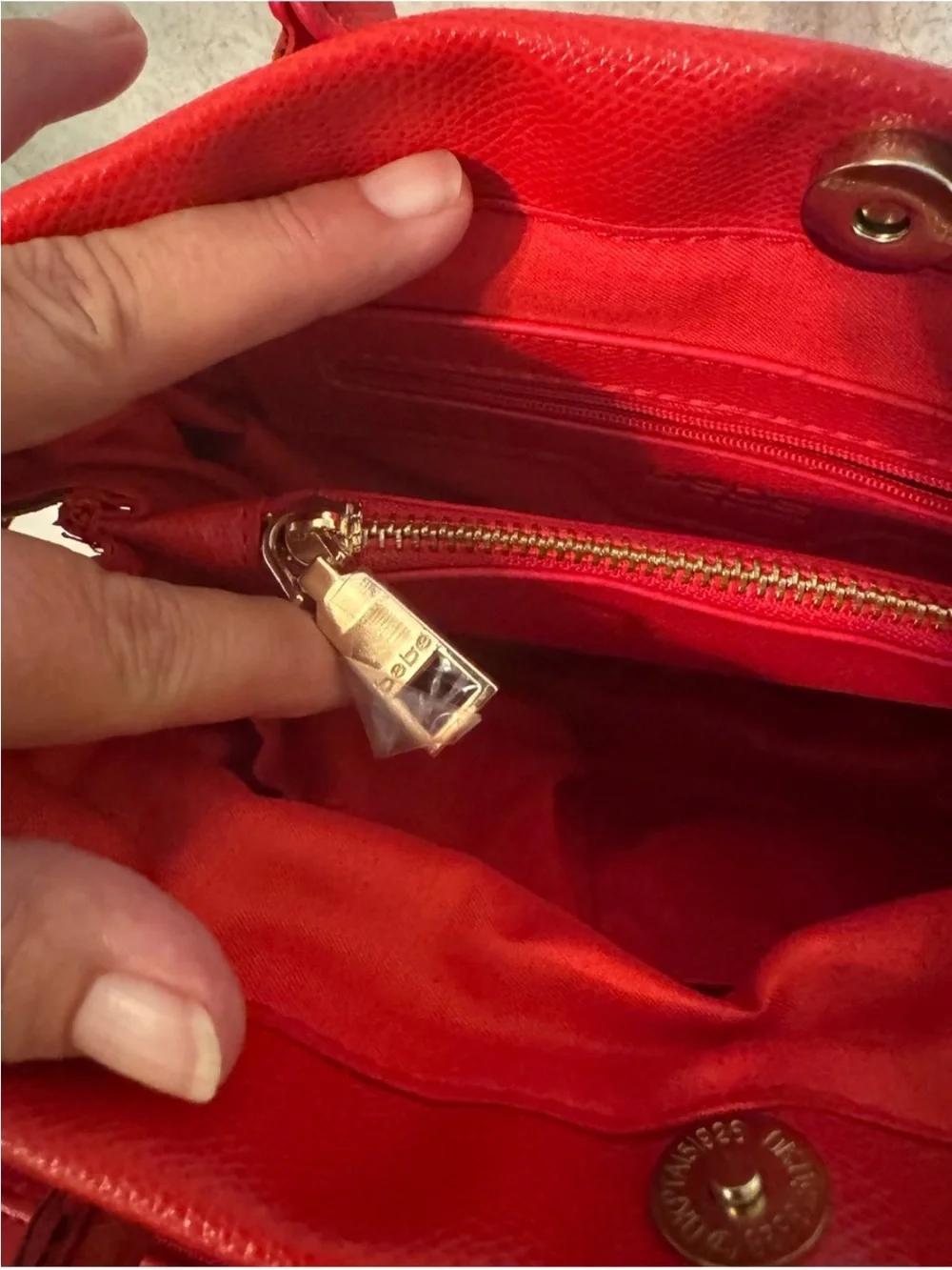 Bebe Evie Satchel Bag w matching wallet/wristlet